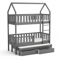 OTTIE - Lit cabane superposé trois couchages